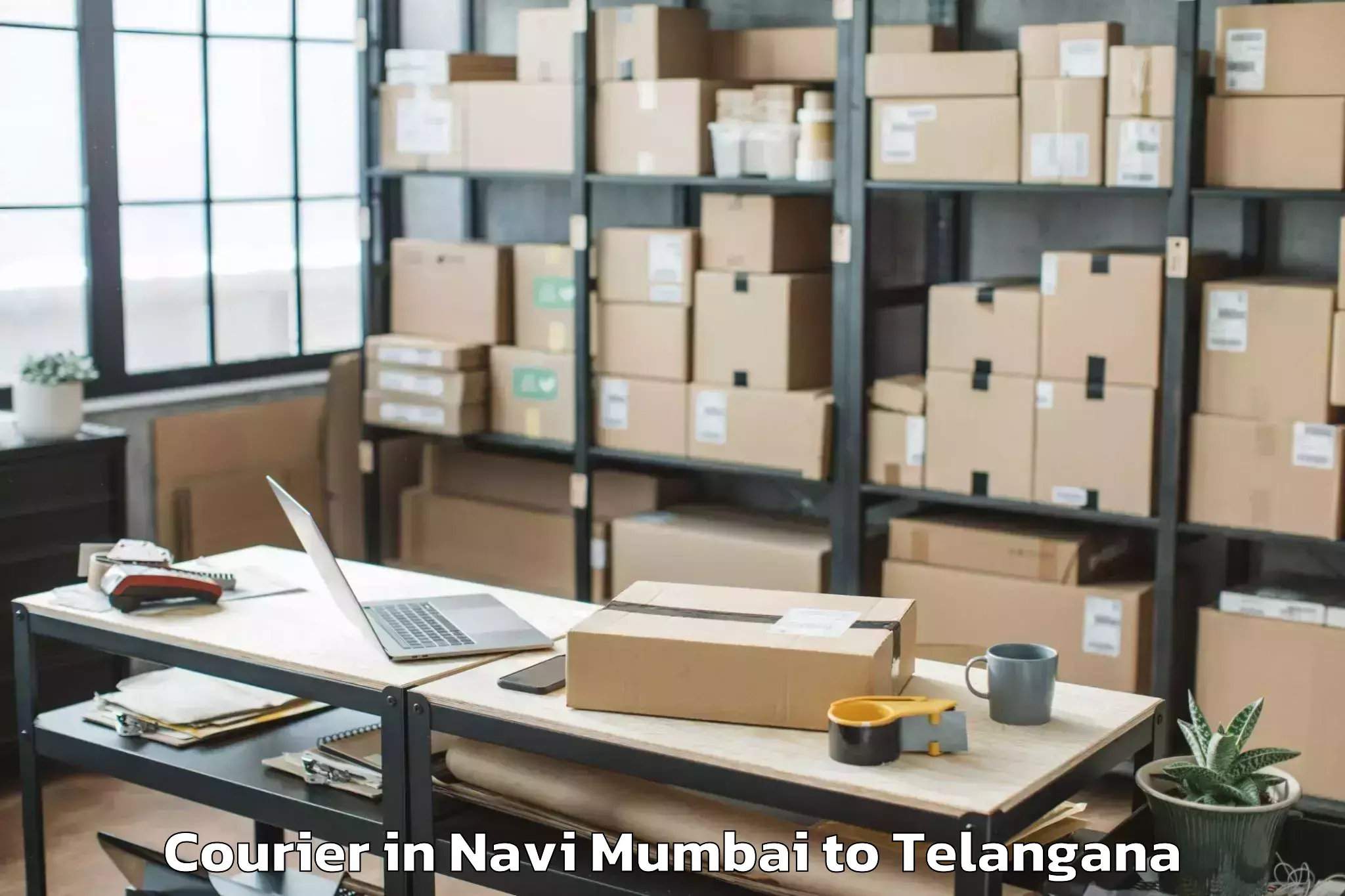 Top Navi Mumbai to Konijerla Courier Available